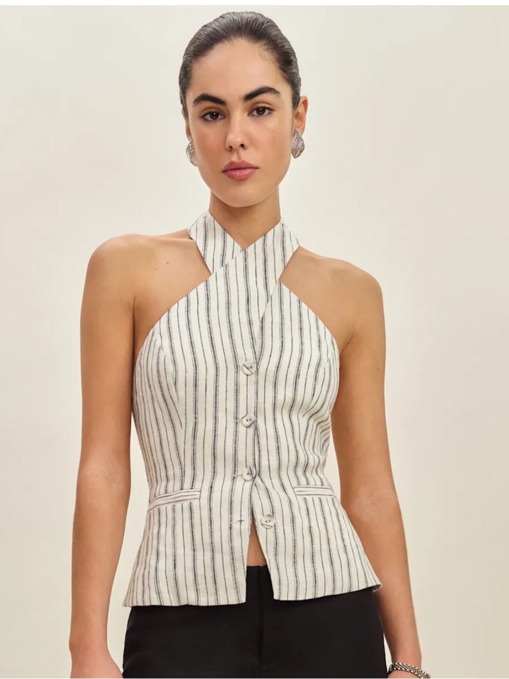 Reformation Tate Linen Top